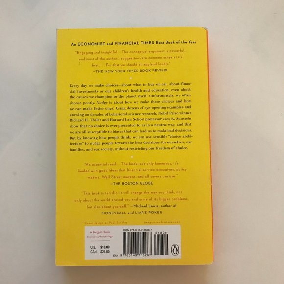 Paperback Book - Nudge: Improving Decisions About Health, Wealth, and Happiness - Picture 2 of 5
